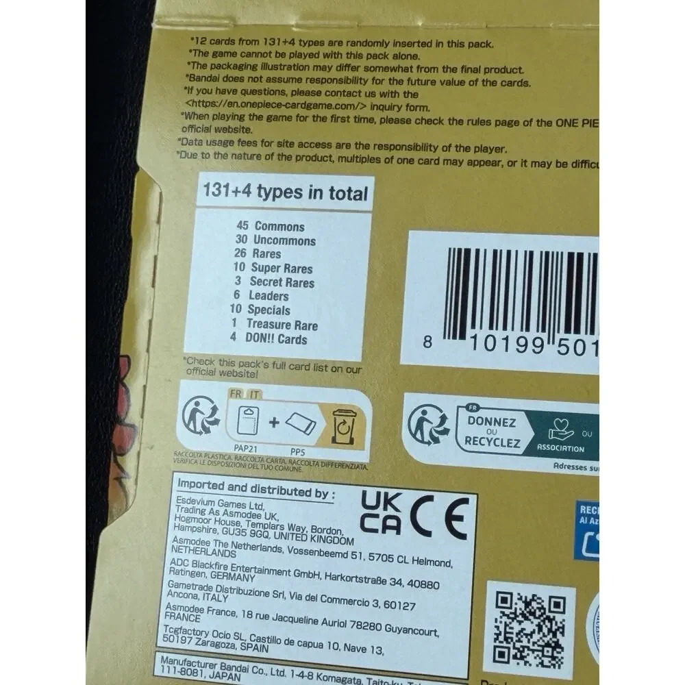 One Piece TCG OP-17 World's Strongest Warriors Sealed Sleeved Booster Pack Eng